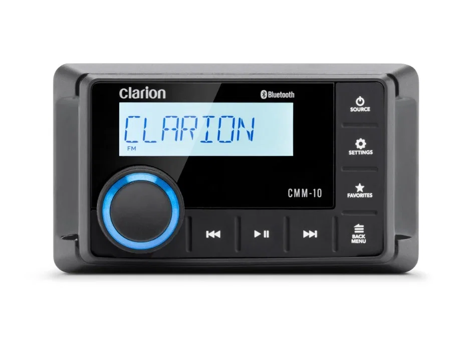 010-03442-00 – CLARION Radio, Marine Digital AM/ FM Tuner With Radio Data System Display Info With Bluetooth Audio St...